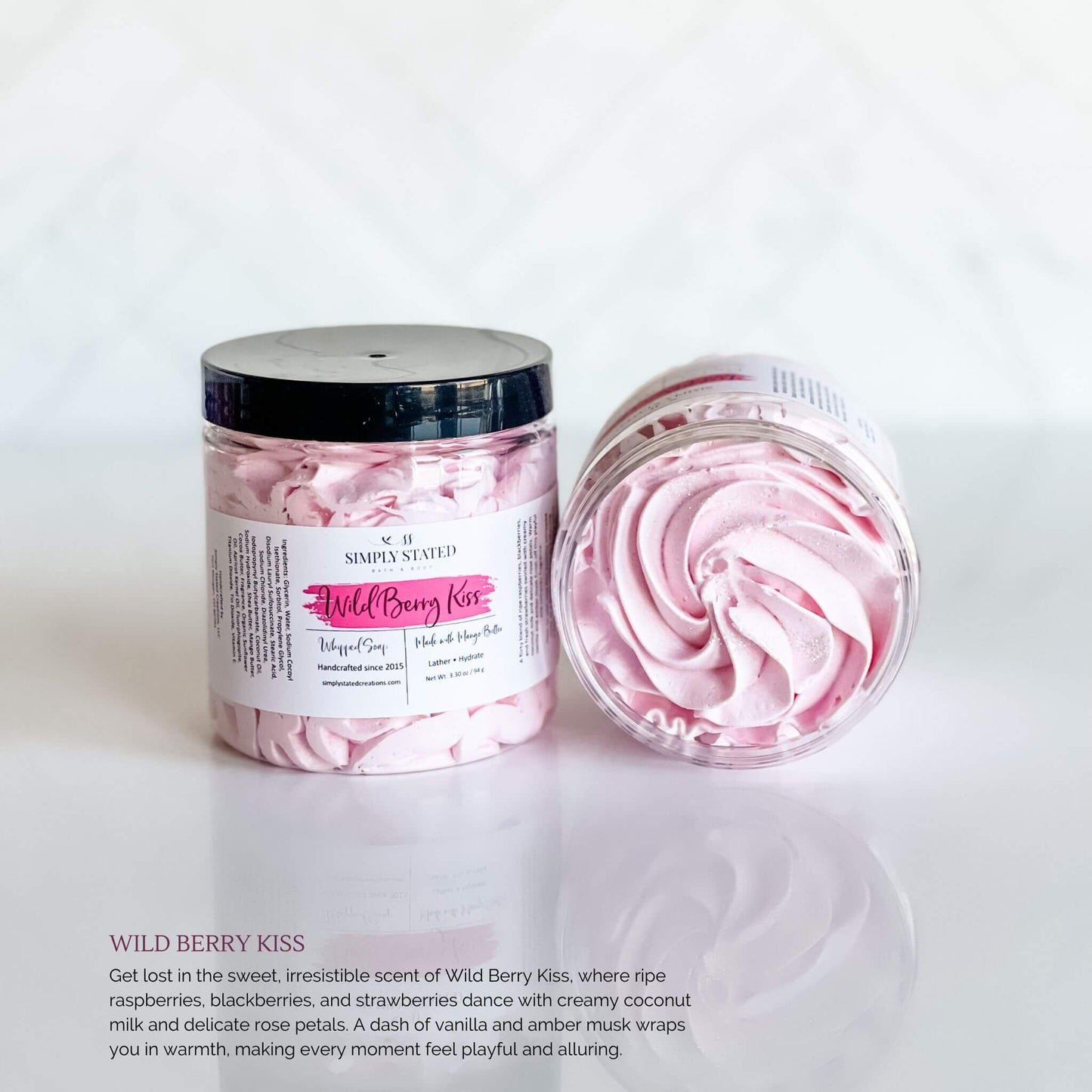 Sweet Temptations Whipped Soap - Cleansing Treat for Skin: Strawberry Bubbly
