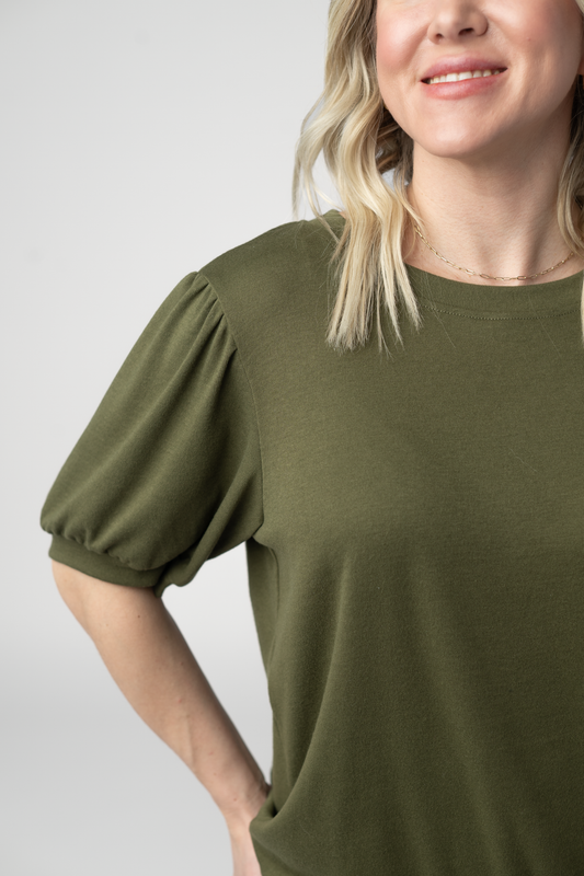 IN STOCK Katie Cozy Top - Olive: Small