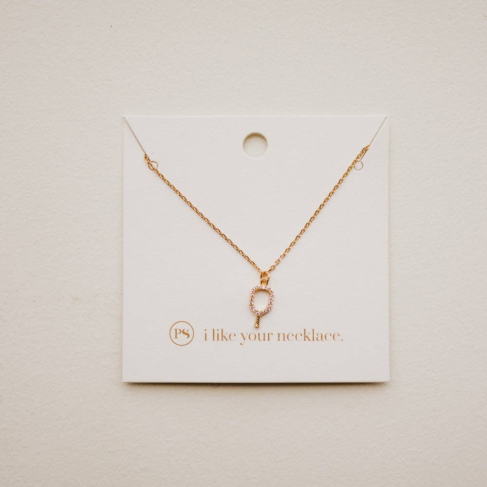 Pave The Way Pickleball Necklace: Silver