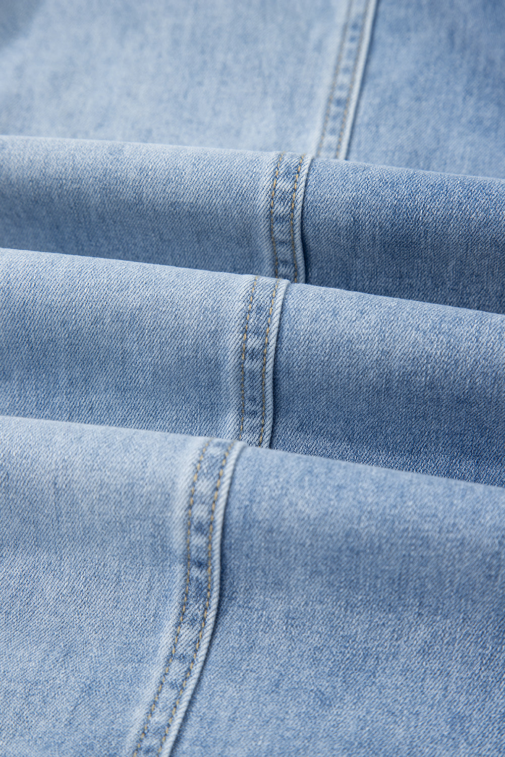 Gray Drawstring Seam Detail Raw Hem Wide Leg Jeans
