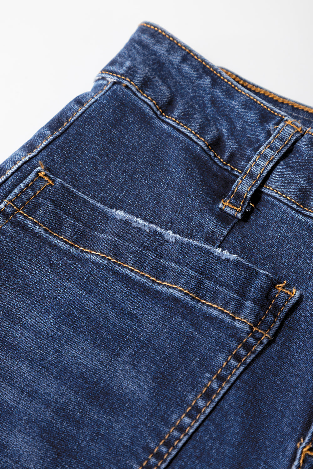 Bluing Mimimalist Patch Pocket High Waist Shift Jeans