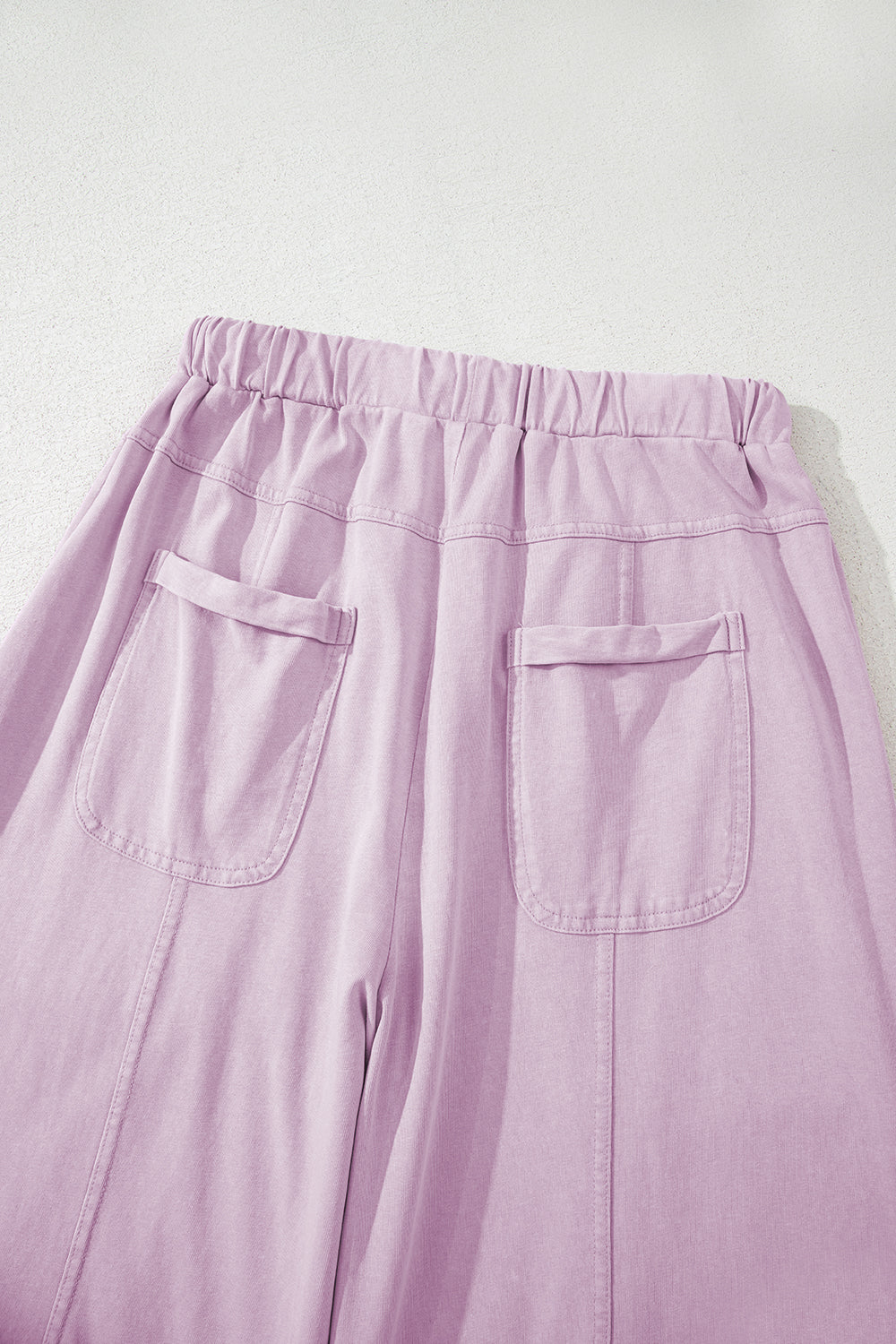 Black Mineral Wash Exposed Seam Wide Leg Cargo Pants