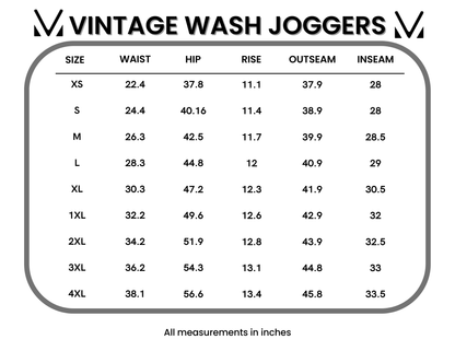 IN STOCK Vintage Wash Joggers - Black: Small
