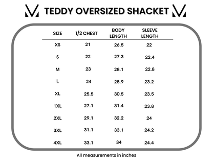 IN STOCK Teddy Oversized Shacket - Brown: Small