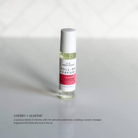 Limited Stock Roll-On Perfume – Unique, Small Batches: Cherry + Almond