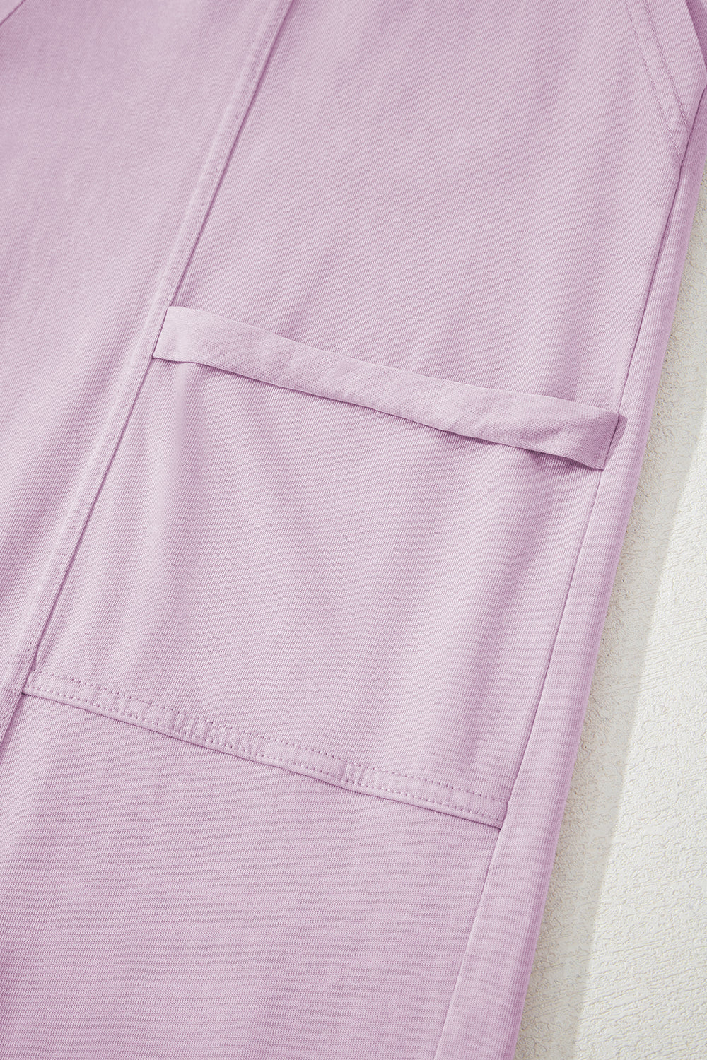 Black Mineral Wash Exposed Seam Wide Leg Cargo Pants