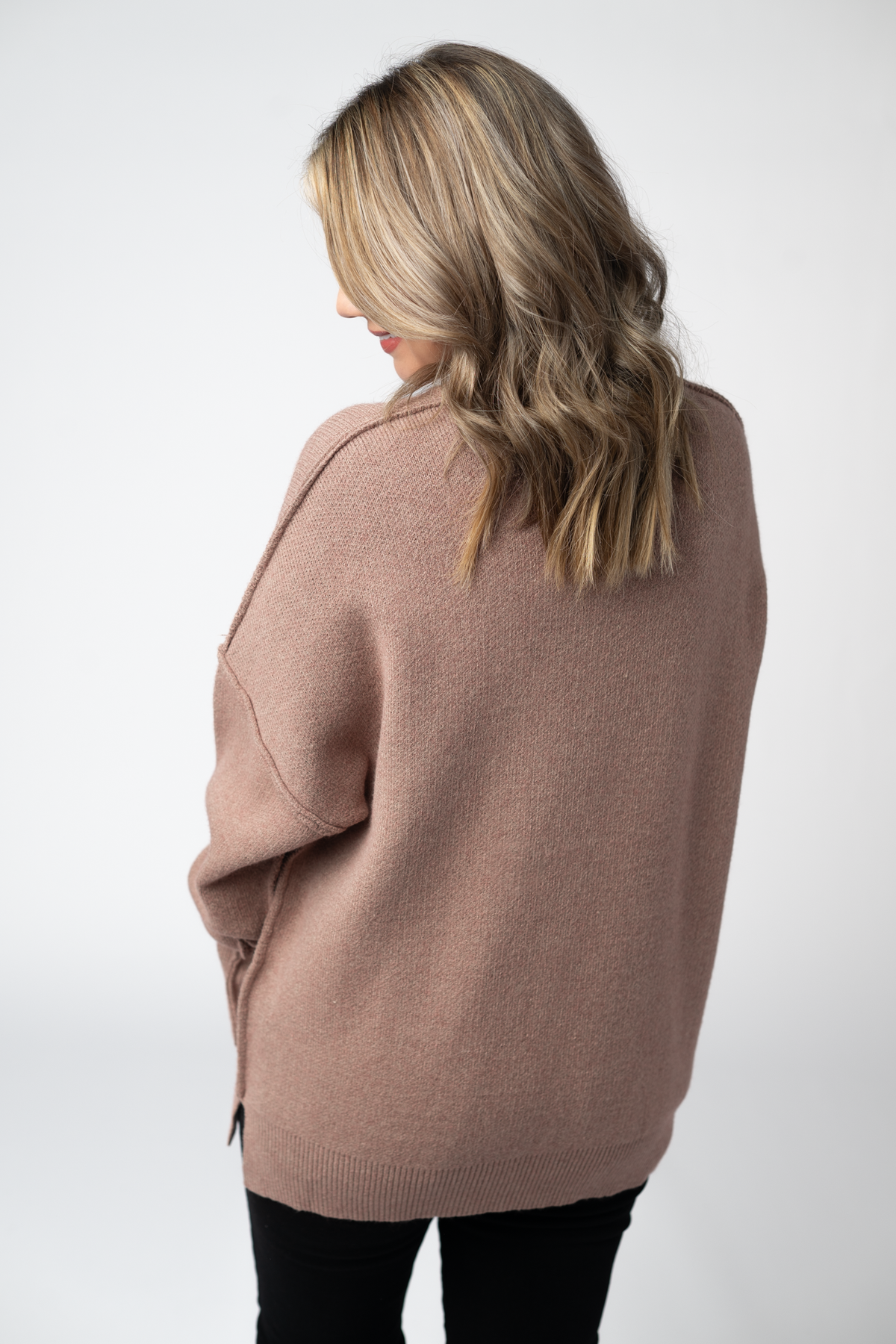 IN STOCK Aurora Cozy Sweater - Rose Gold: Small