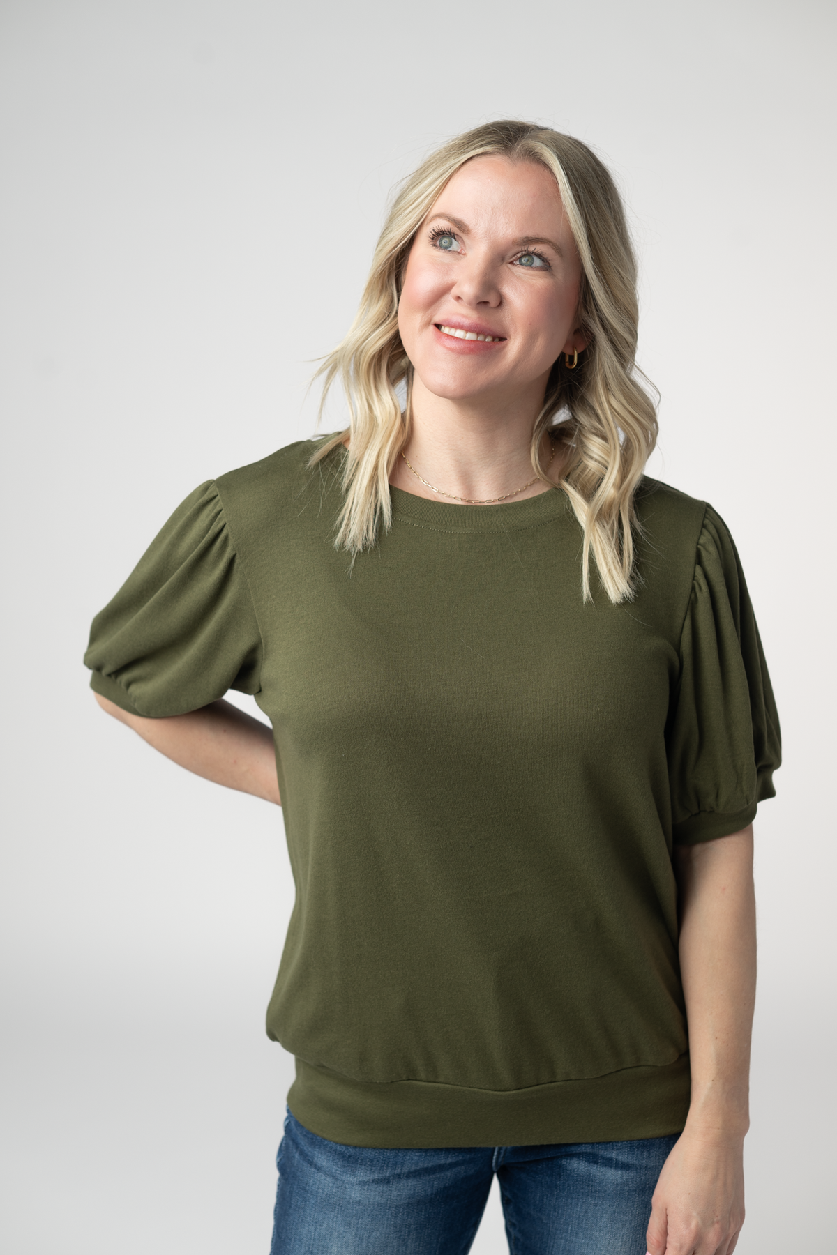 IN STOCK Katie Cozy Top - Olive: Small