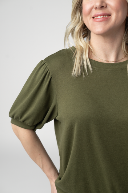 IN STOCK Katie Cozy Top - Olive: Small