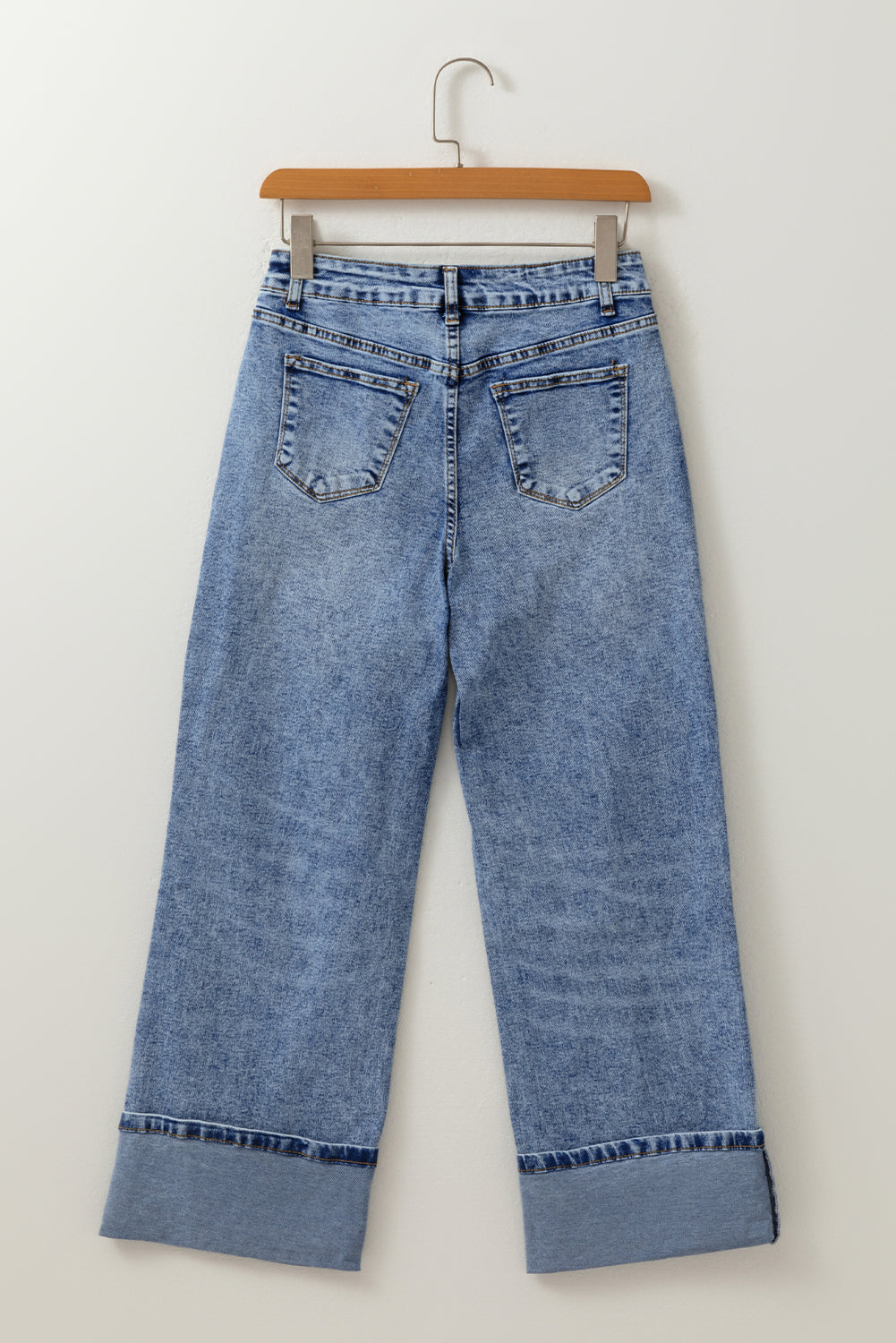 Myosotis Center Seam Straight High Waist Jeans
