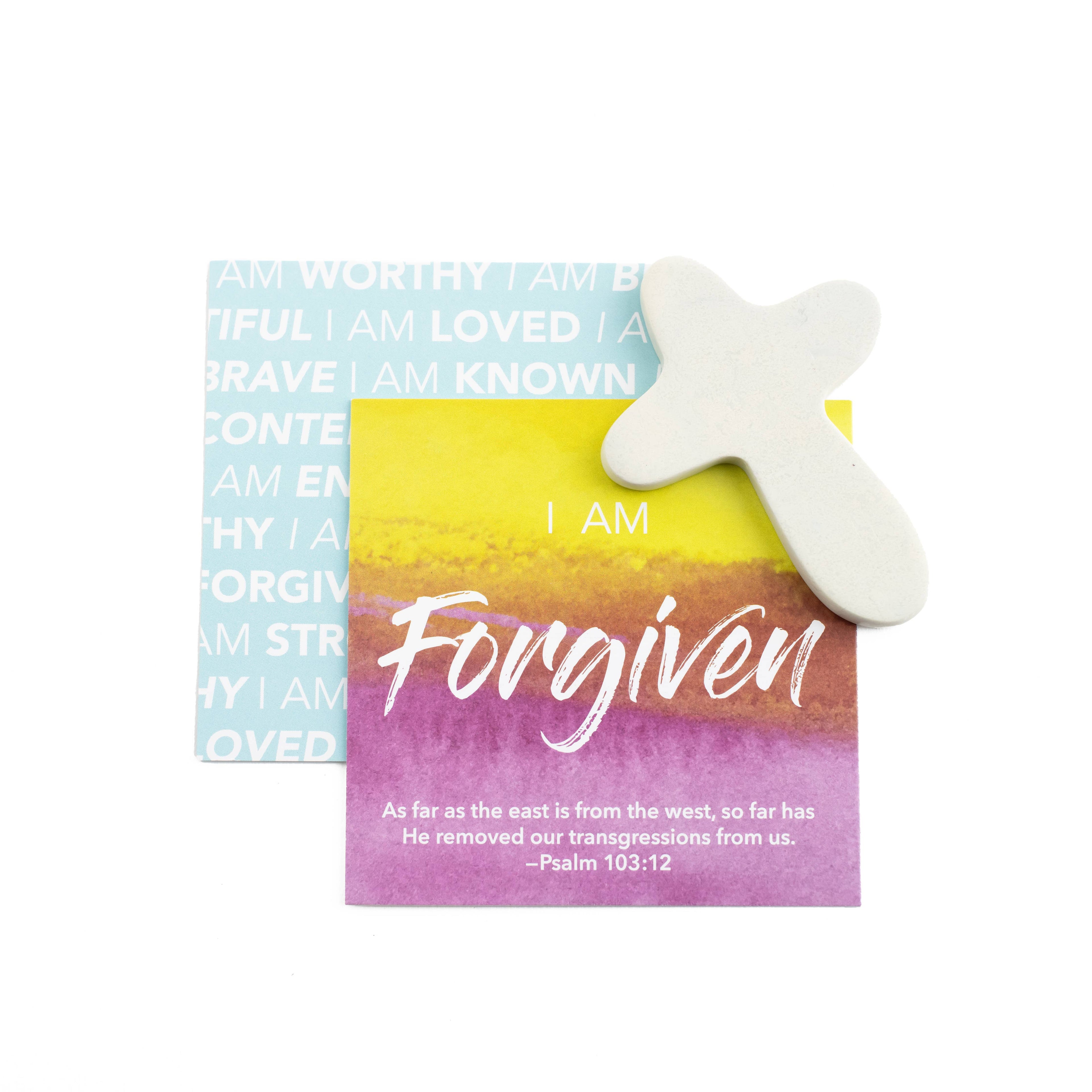 Affirmation Gems with Scripture Cards & Crystal Pocket Stone: Brave