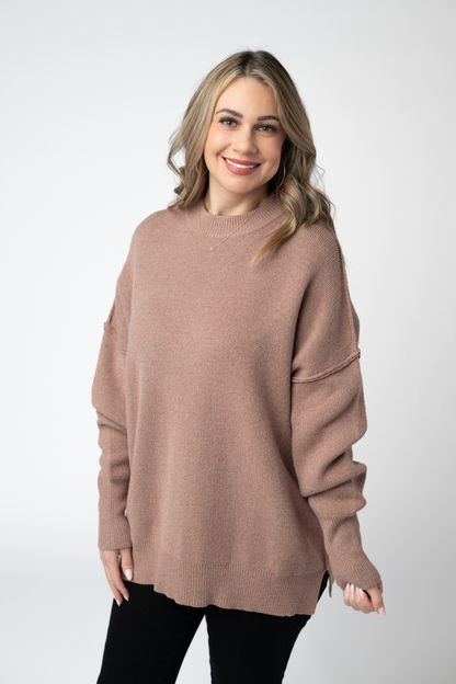 IN STOCK Aurora Cozy Sweater - Rose Gold: Small
