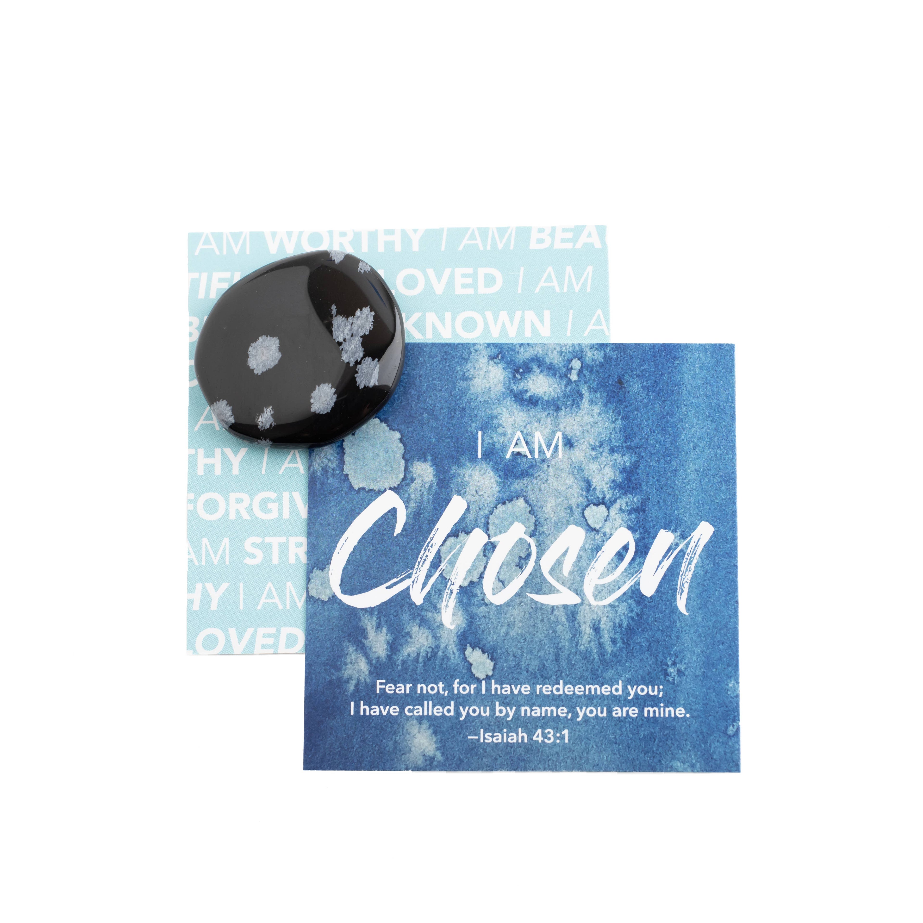 Affirmation Gems with Scripture Cards & Crystal Pocket Stone: Brave