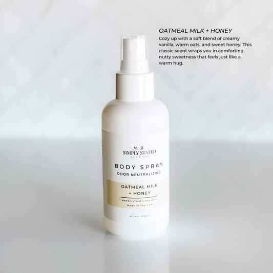 Signature Body Spray-Long Lasting Body Mist: Oatmeal Milk + Honey