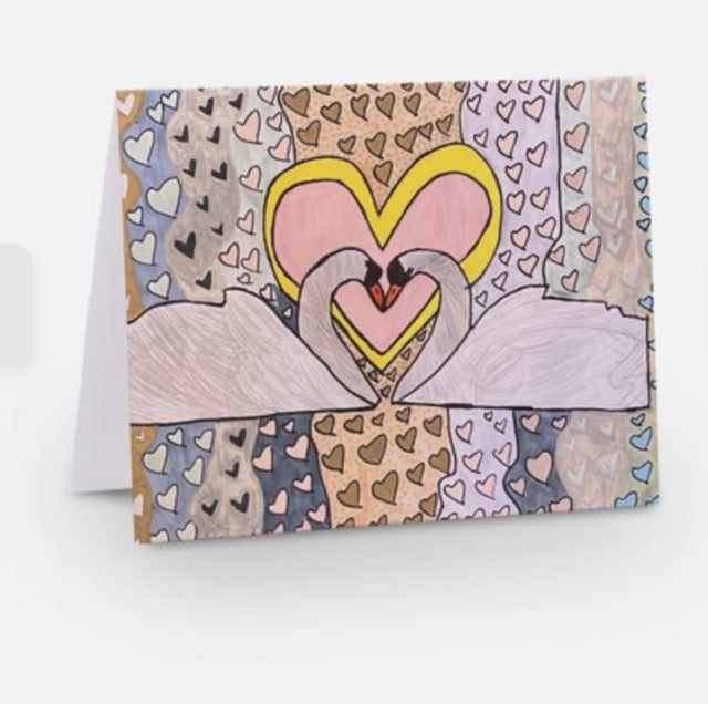 M.A. Designs Swans Note Cards