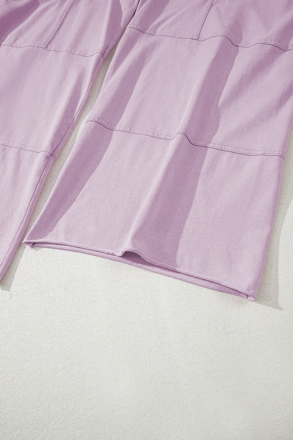 Black Mineral Wash Exposed Seam Wide Leg Cargo Pants