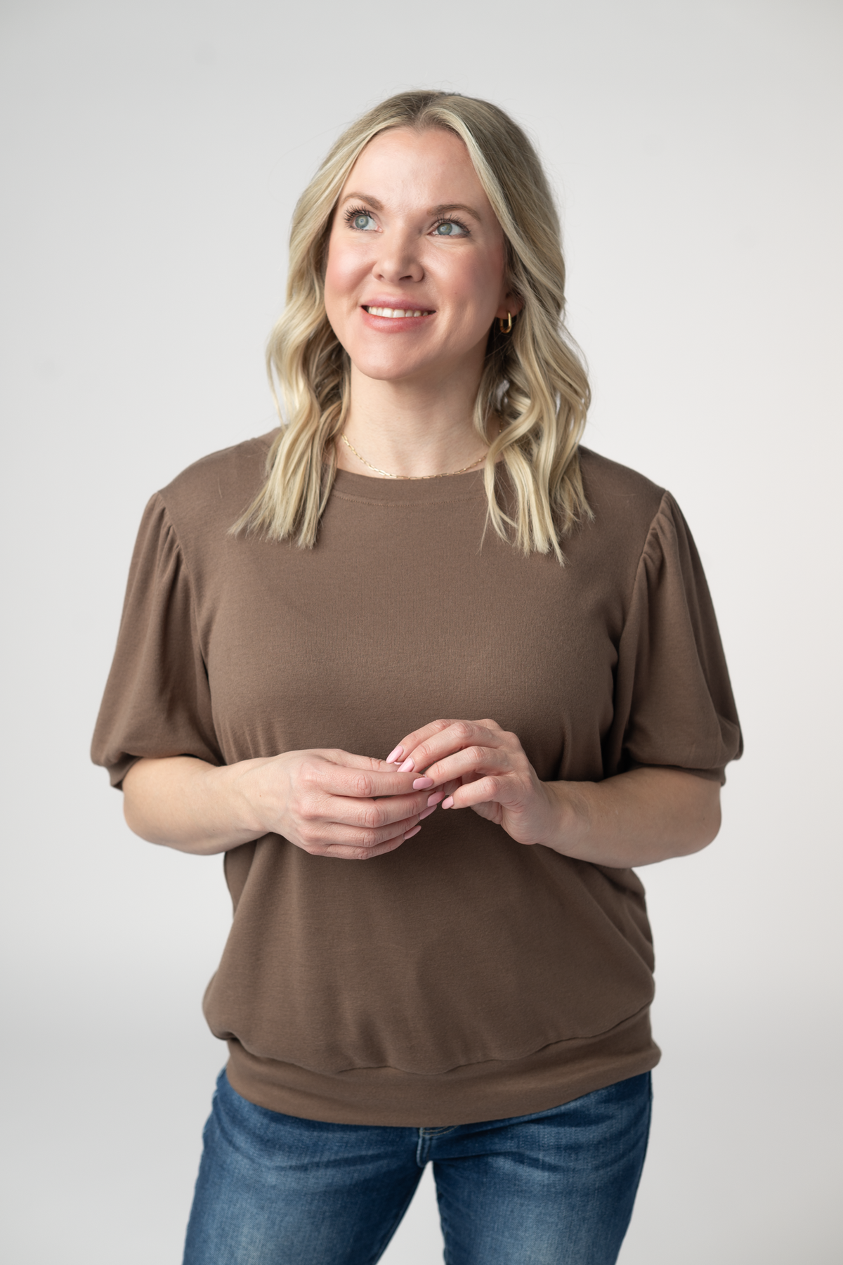 IN STOCK Katie Cozy Top - Mocha: Small