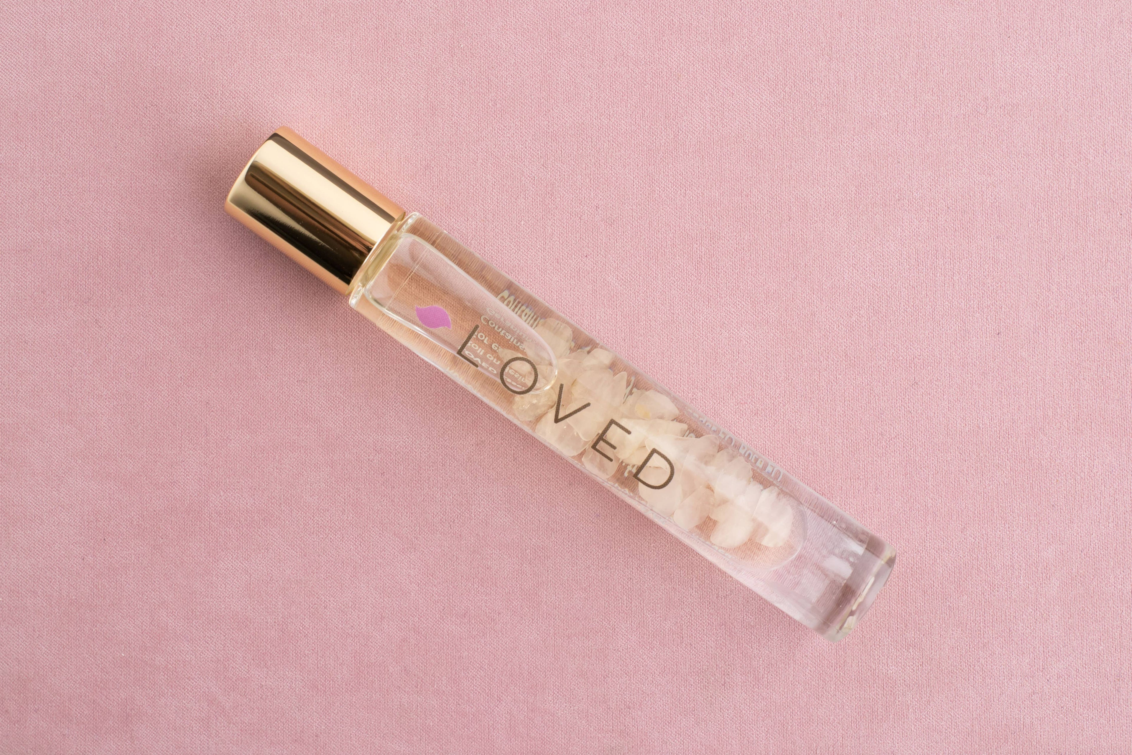 LOVED – Rose Quartz Crystal Roller
