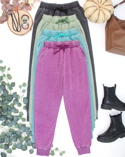 IN STOCK Vintage Wash Joggers - Black: Small