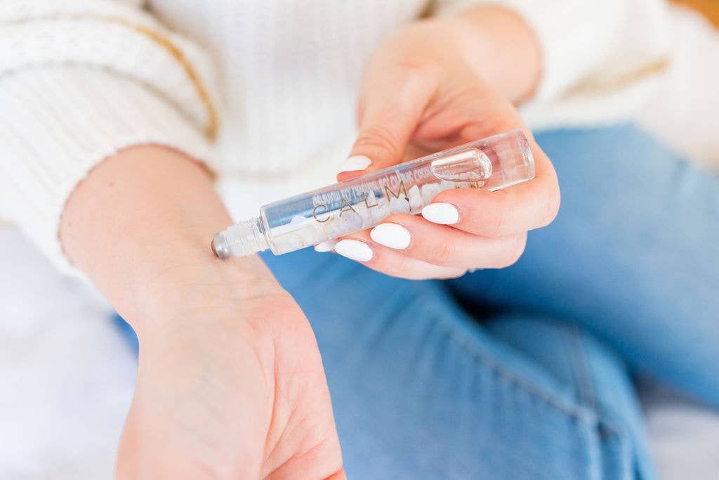 CALM – Blue Lace Agate Roller | Relaxing Aromatherapy