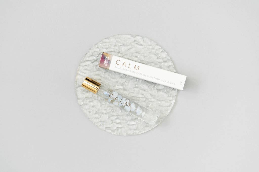 CALM – Blue Lace Agate Roller | Relaxing Aromatherapy