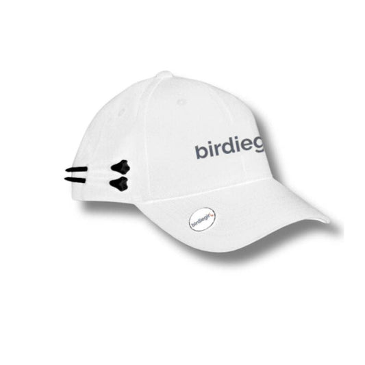 Birdie Girl Golf Utility Hat - Holds Tees and Markers: White