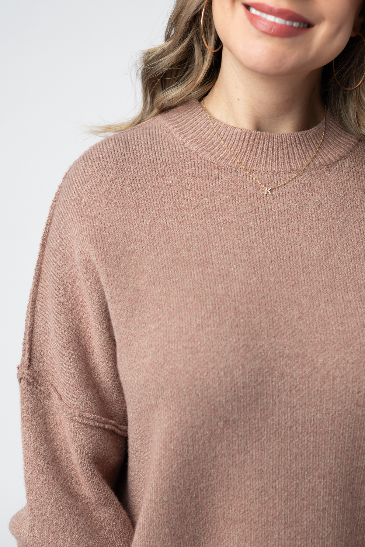 IN STOCK Aurora Cozy Sweater - Rose Gold: Small