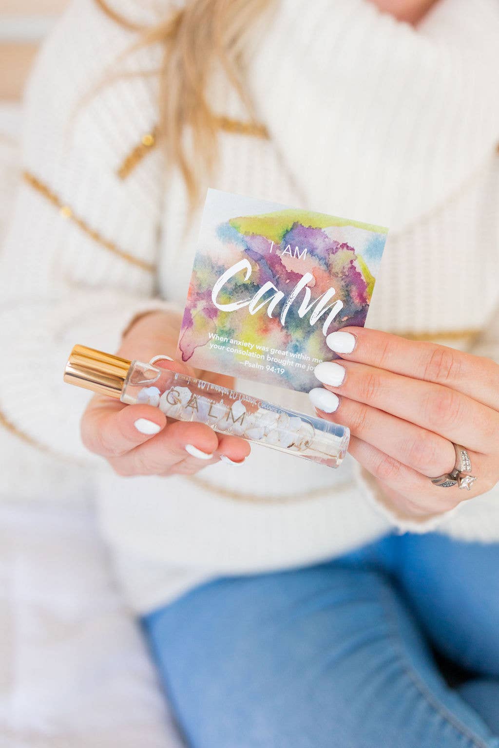 CALM – Blue Lace Agate Roller | Relaxing Aromatherapy