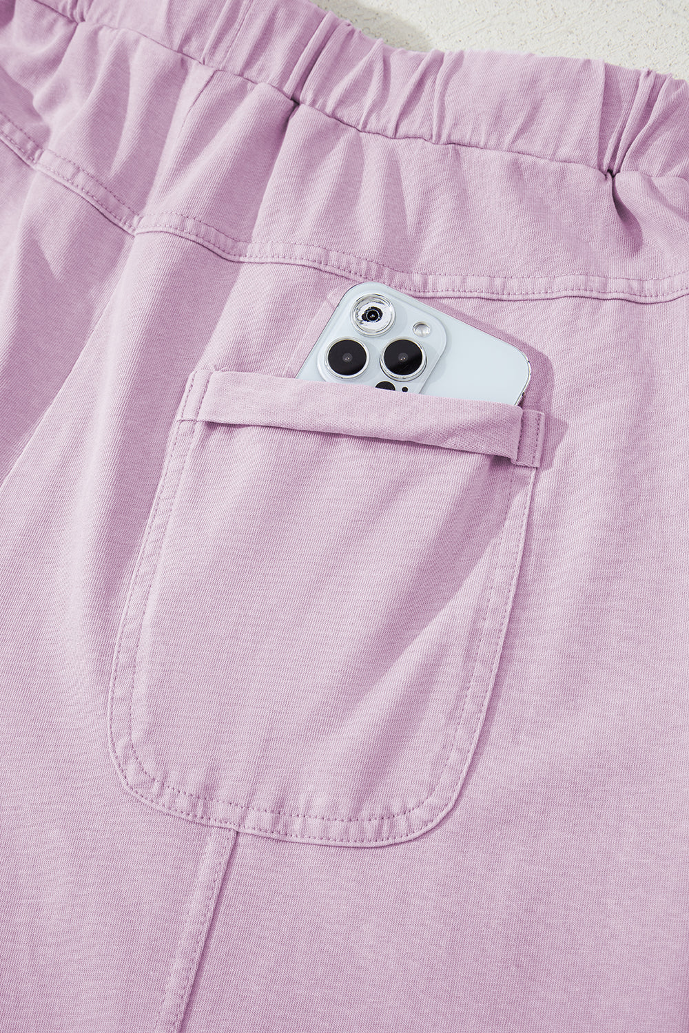 Black Mineral Wash Exposed Seam Wide Leg Cargo Pants