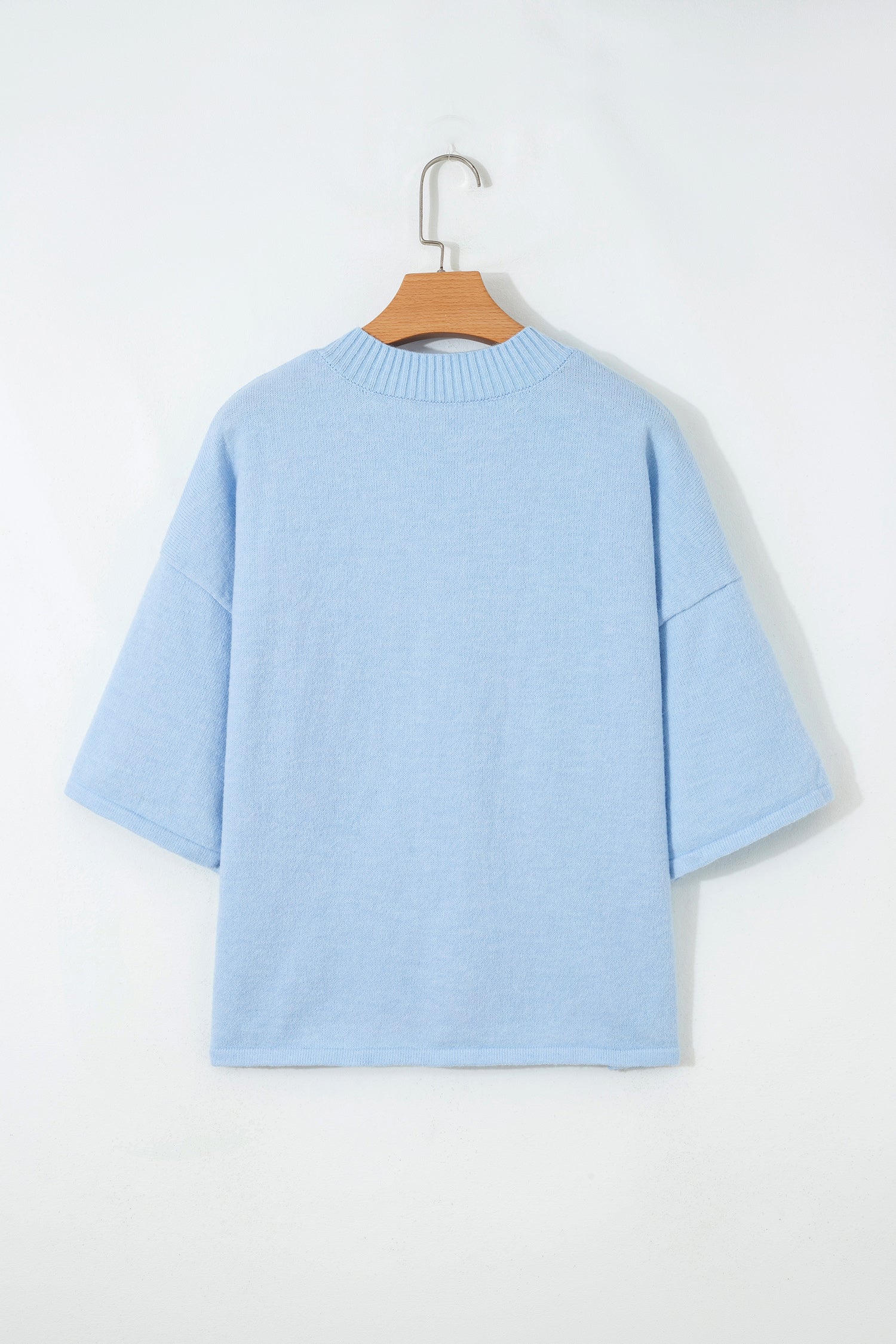 Lavendula 3/4 Sleeve Boxy Knit Button Down Sweater Cardigan