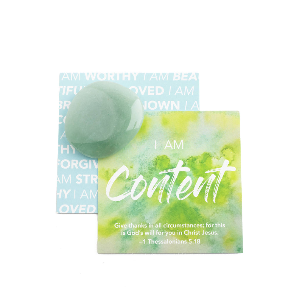 Affirmation Gems with Scripture Cards & Crystal Pocket Stone: Brave